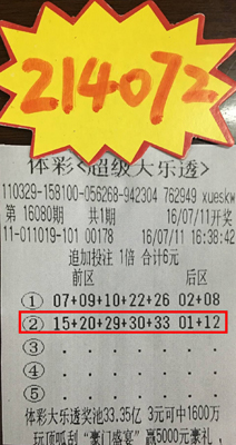 1468566810580534.jpg 坚持守号终有收获 镇江彩民喜获大乐透奖金21万多照片.jpg