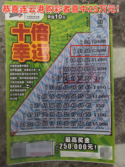 小长假后赢头奖 连云港购彩者喜获“十倍幸运”奖金25万元_副本.jpg
