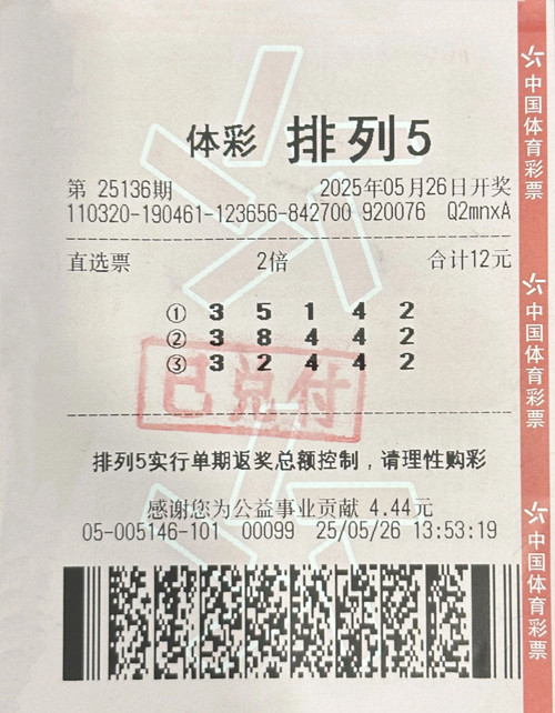 购彩几十年，“新宠”排列5，经验派中得20万！_副本.jpg