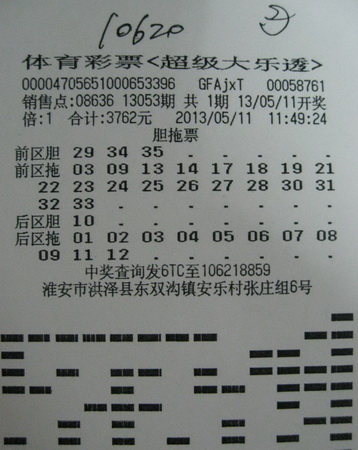 超级大乐透频送大奖 淮安彩民乐享奖金3.2万元2.jpg