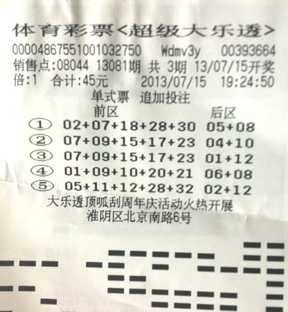 淮安彩民单式追加投注大乐透 喜中奖金9万多元.jpg