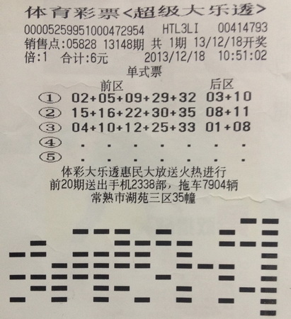 坚持总会有收获  常熟彩民喜中大乐透13万多.jpg