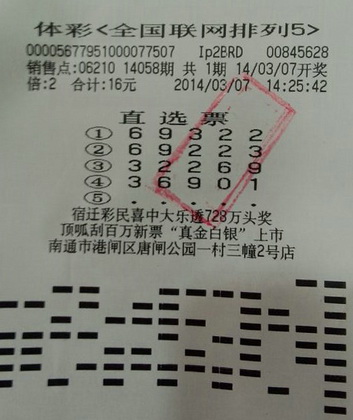 南通女彩民喜获三八节大礼 中得”排列5“20万.jpg