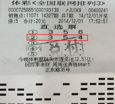 小玩法也有大惊喜，南京彩民收获”排列3“万元奖金1.jpg