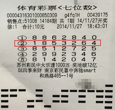 随机投注收获好运，南京彩民笑纳7位数一等奖.jpg