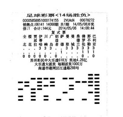为世界杯热身 南通俩球迷合买足彩中102万_副本1.jpg